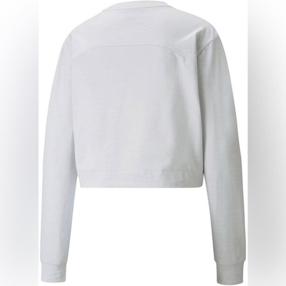 Puma Train Cloudspun Crew Neck Sweater Nimbus Cloud Heather Grey Size XS - Picture 10 of 15
